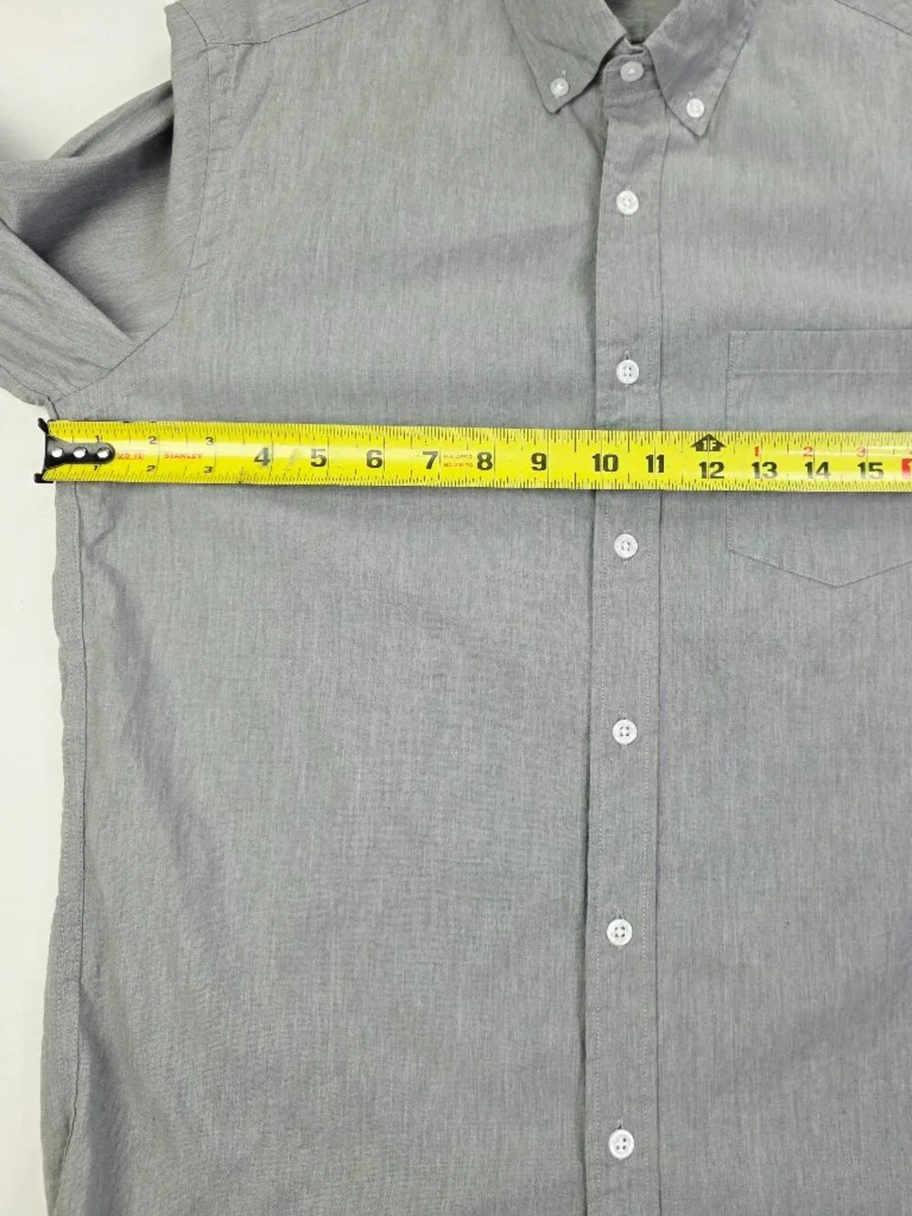 J. Crew Mercantile Flex Slim Mens Size Medium Gray Long Sleeve Button Down Shirt